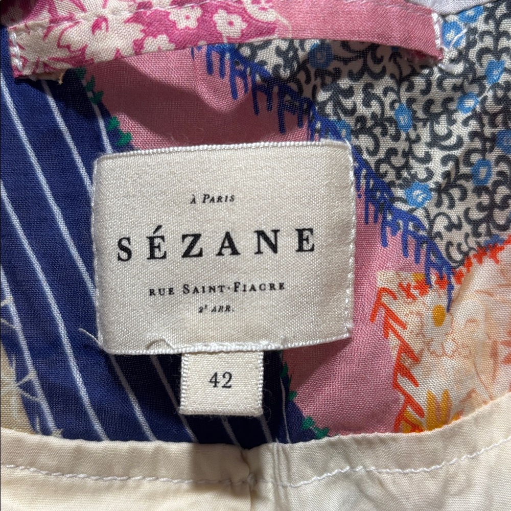 Sezane Multicolor Patchwork Jacket - image 3